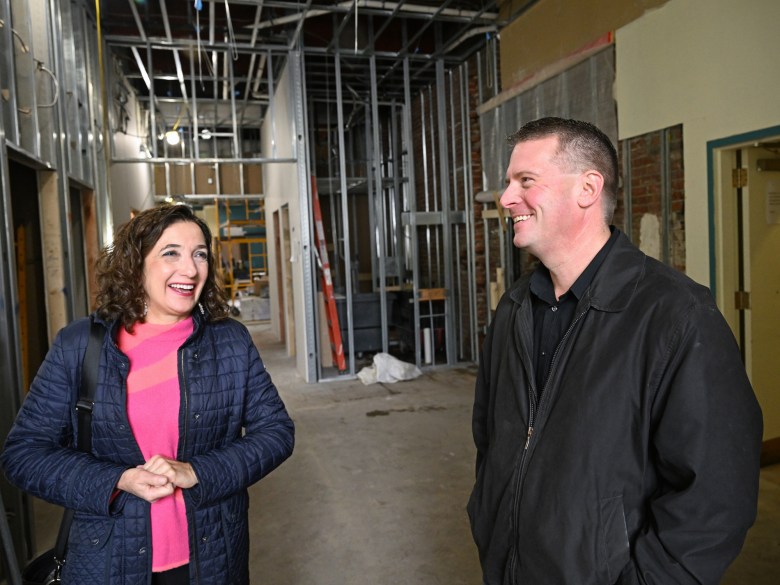 Catherine Montague, Founder and Principal Designer at Montague Design, left, and Gerard Schmidt, Jr., Senior Architect at LGA Partners