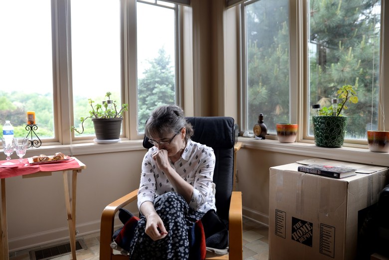 Flavia Laun in the sunroom of her Churchill home. “I am all alone in this.” (Photo by Clare Sheedy/PublicSource)