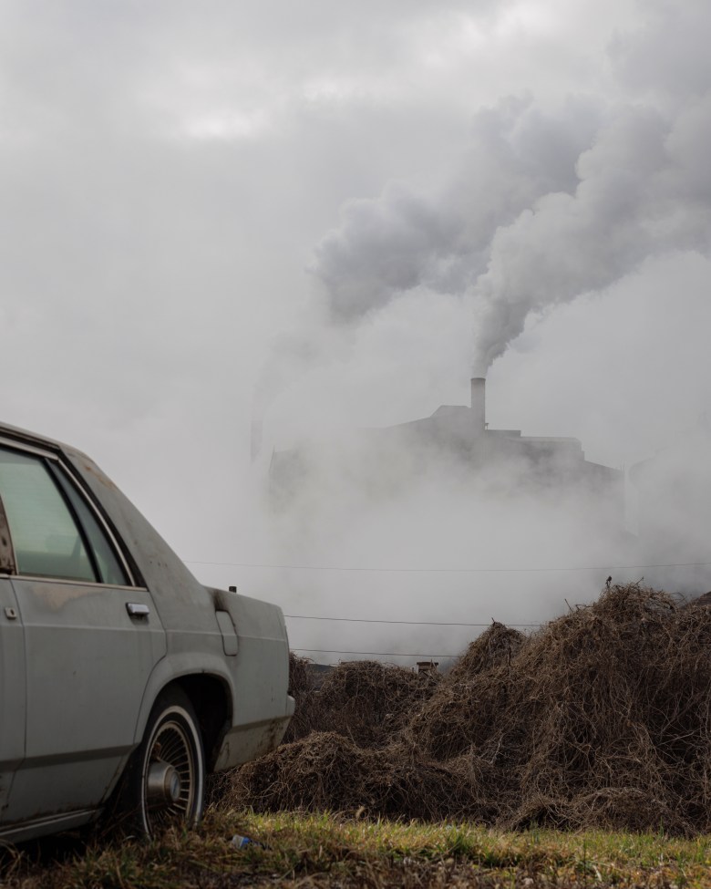 Emissions engulf U.S. Steel Edgar Thomson Works in Braddock on Jan. 30. (Photo by Quinn Glabicki/PublicSource)