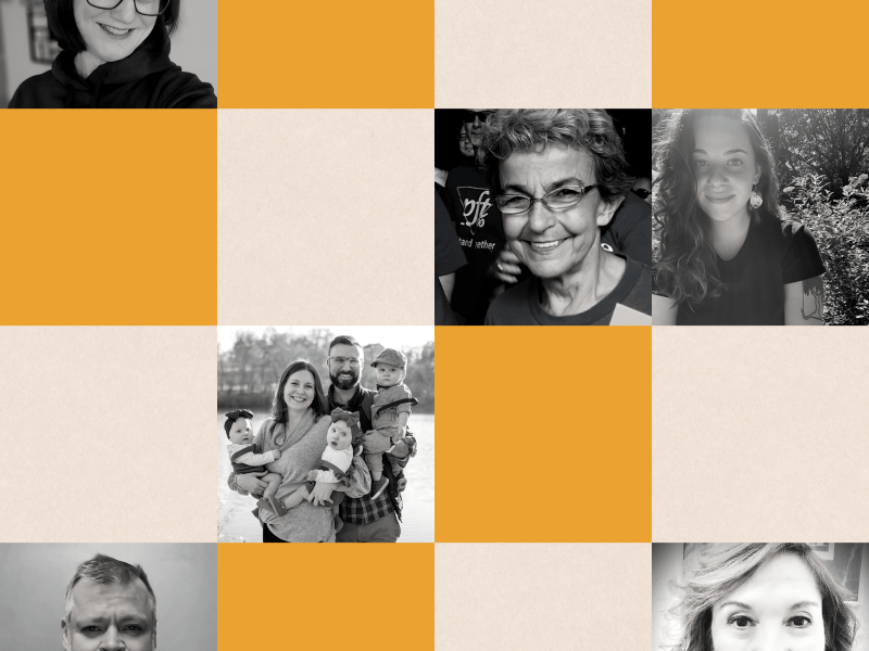 grid of faces of people who wrote in covid stories