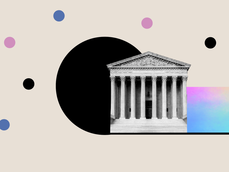 U.S. Supreme Court building illustration (Illustration by Natasha Vicens/PublicSource)